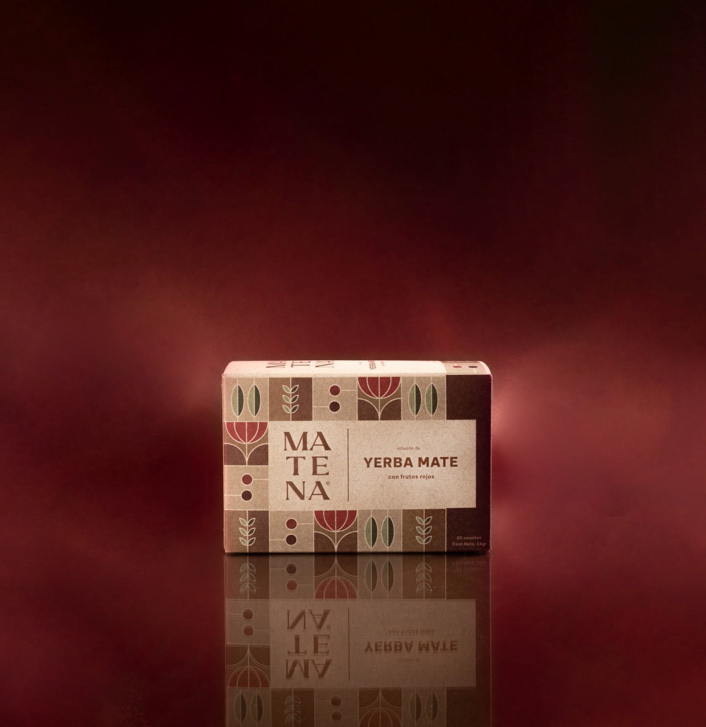 Yerba Mate en Saquitos con FRUTOS ROJOS (caja x 20 unidades)