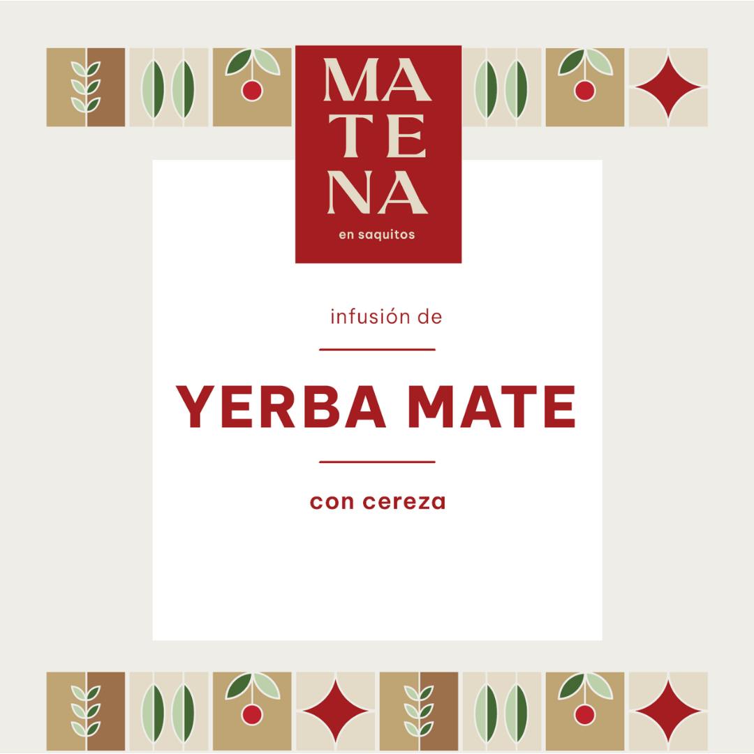 Yerba Mate en Saquitos con CEREZA (caja x 20 unidades)