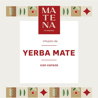 Yerba Mate en Saquitos con CEREZA (caja x 20 unidades)