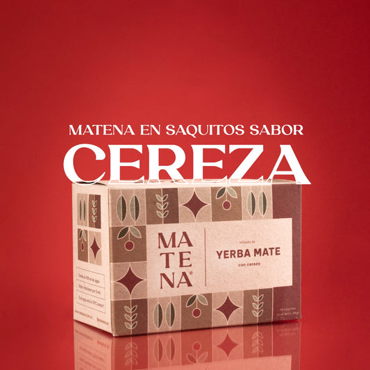 Yerba Mate en Saquitos con CEREZA (caja x 20 unidades)