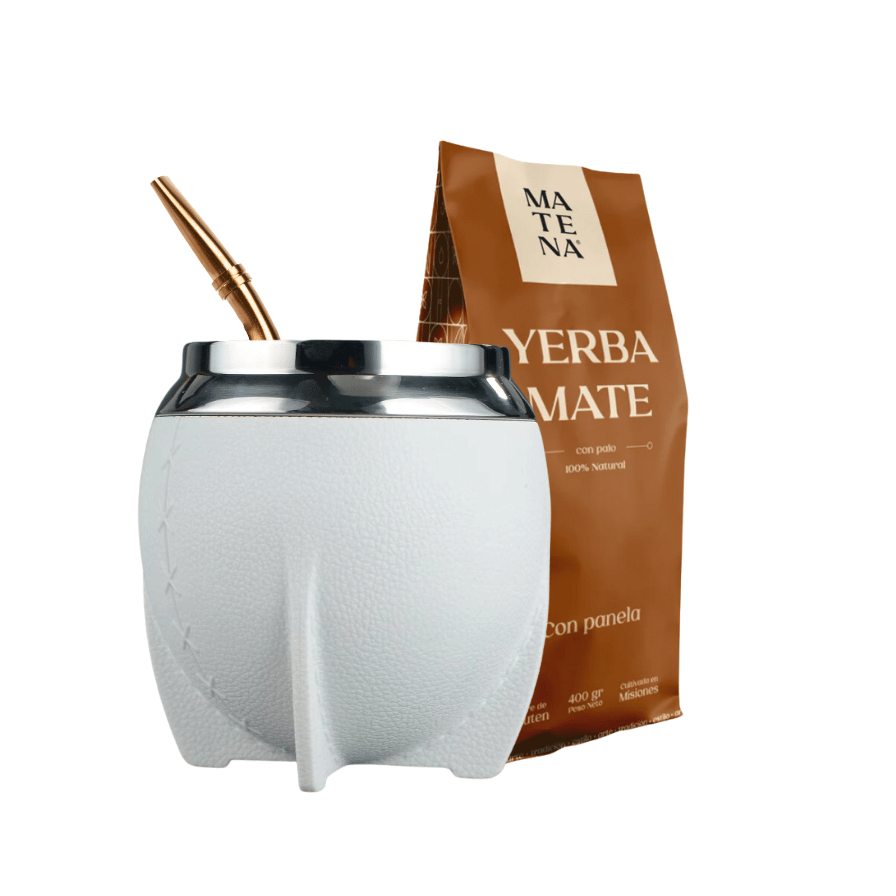 Combo de Mate tipo Camionero color Blanco