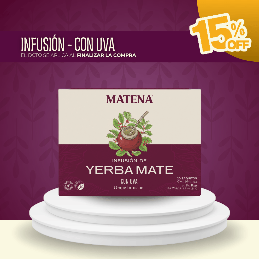 Yerba Mate en Saquitos con UVA (caja x 20 unidades)