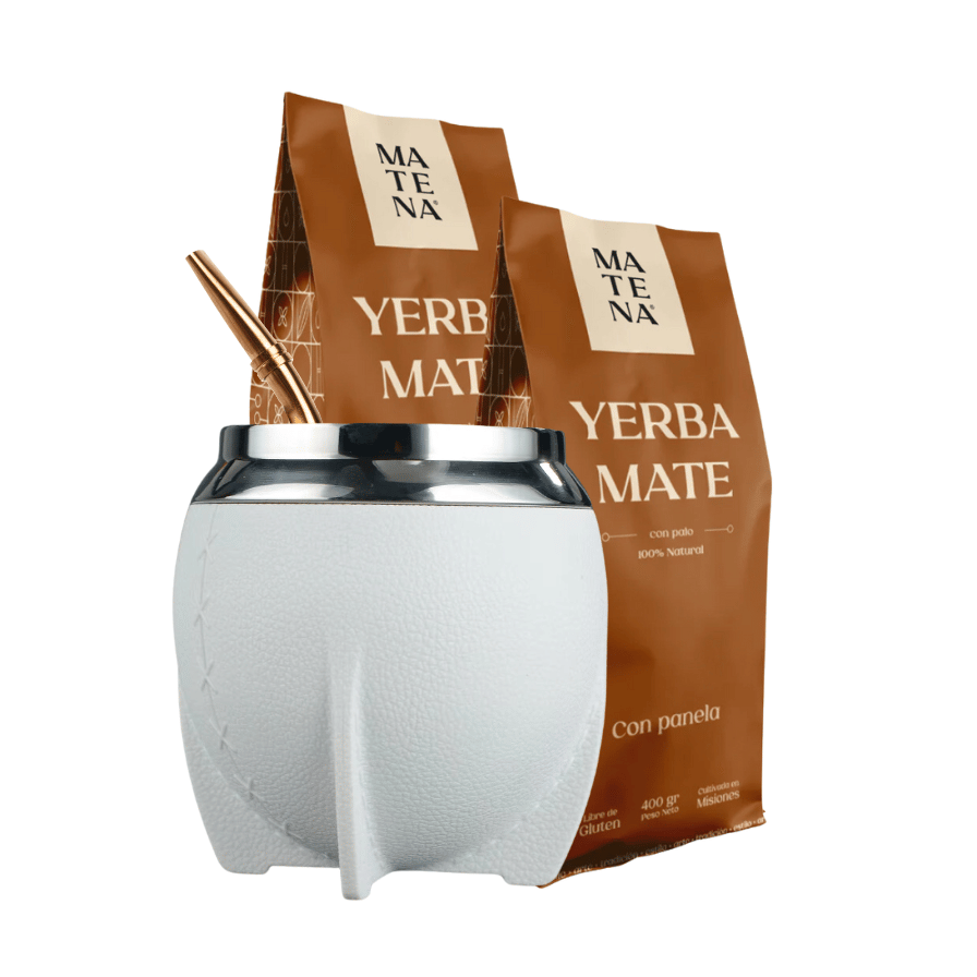 Combo de Mate tipo Camionero color Blanco