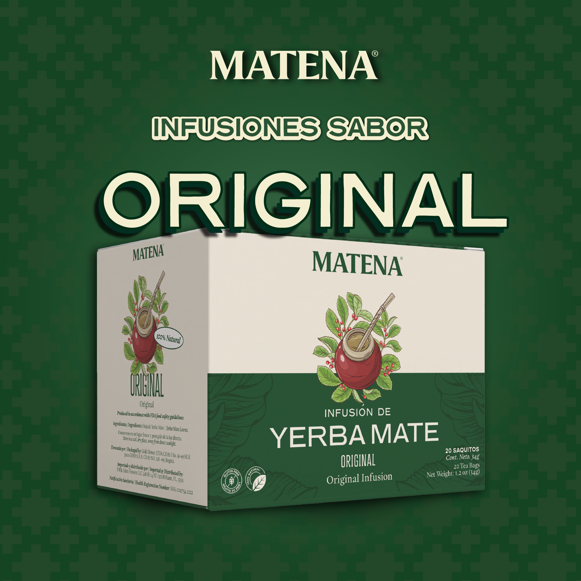 Yerba Mate en Saquitos ORIGINAL (caja x 20 unidades)