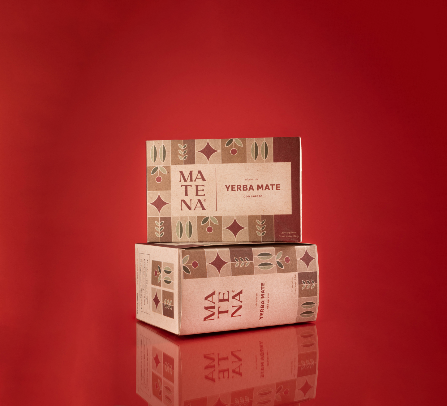 Yerba Mate en Saquitos con CEREZA (caja x 20 unidades)