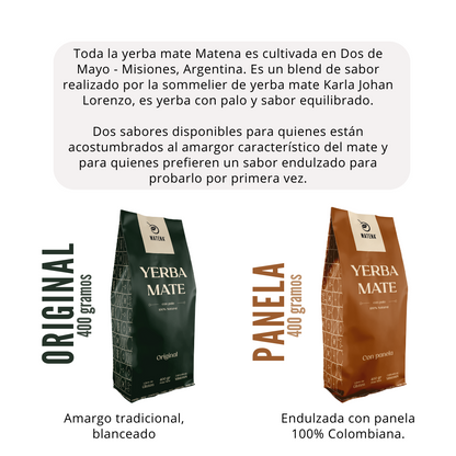 Combo de Mate tipo Camionero color Negro